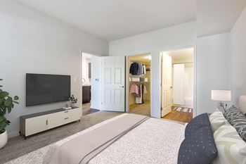 Bedroom with tv